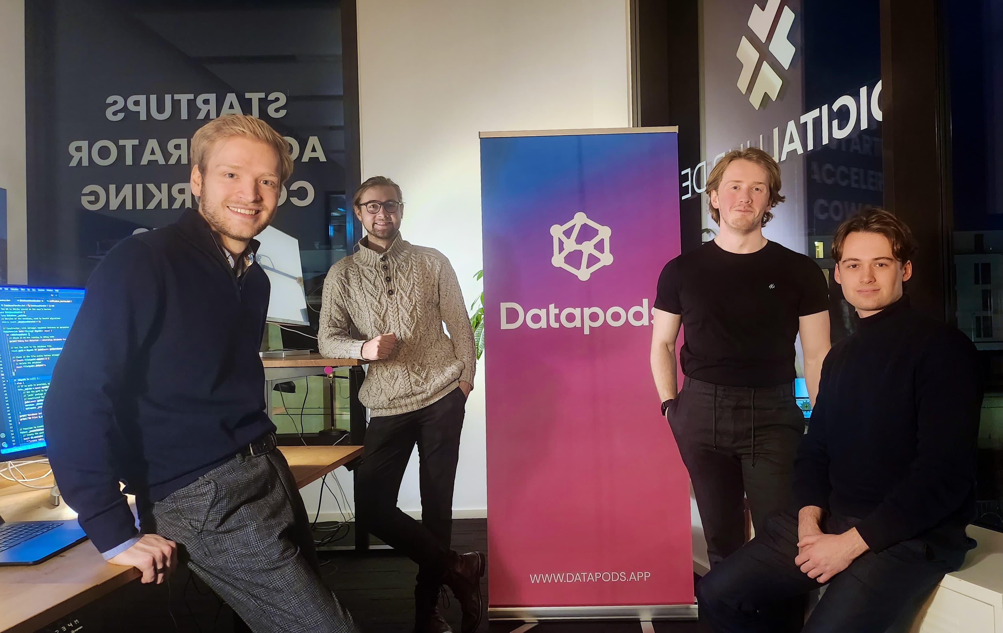 The Datapods team in their office
