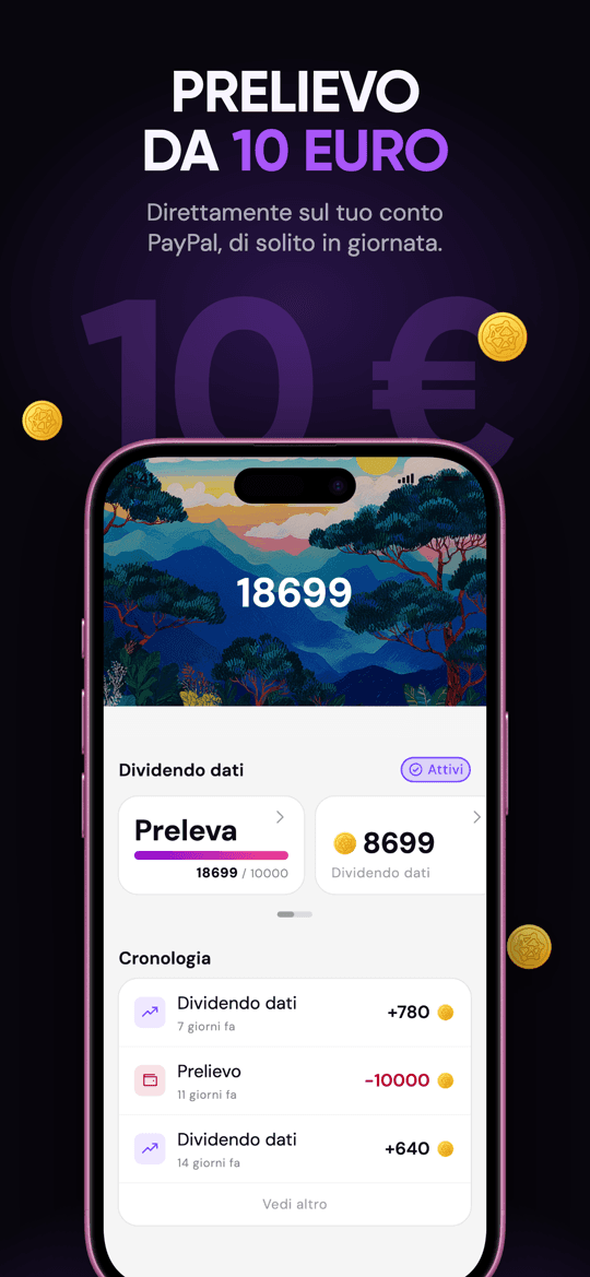 Il versamento del tuo dividendo sui dati