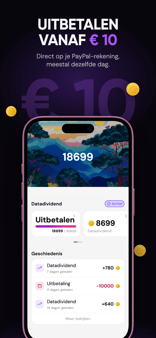 De uitbetaling van je datadividend
